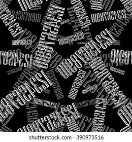 Seamless pattern with different abstract numbers