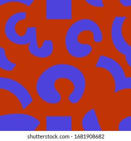 seamless pattern of different abstract shapes