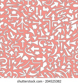 Seamless pattern with different arrows. Vector illustration.