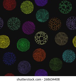 Seamless pattern with different circles