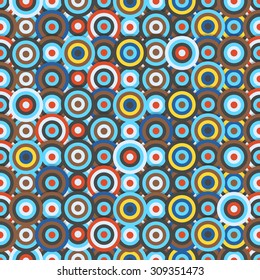 Seamless pattern of different circles. Abstract seamless colorful 
background