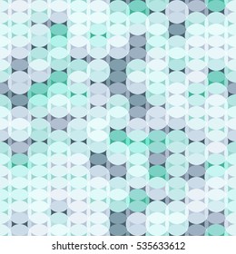 Seamless pattern with different circles. Shades of green.
