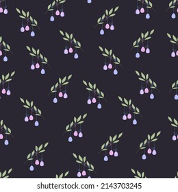 Seamless pattern with different Easter eggs. Vector illustration.