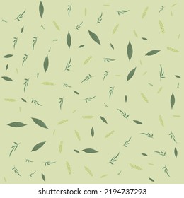 seamless pattern with different leaves, Floral vector seamless pattern,  Abstract floral pattern. Vector illustration. Simple design for fabric,