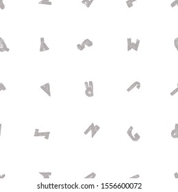 Seamless pattern with different letters. Freehand drawing. 