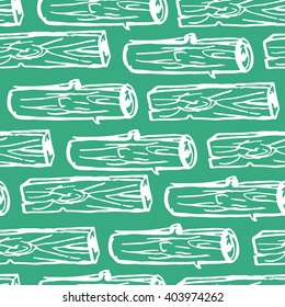 Seamless pattern from different parts of a tree boards, wood saw cuts, stubs.Background in vector.