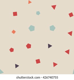 Seamless pattern with different shapes