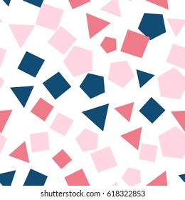 Seamless pattern with different shapes