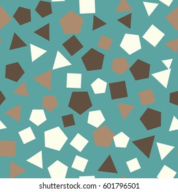 Seamless pattern with different shapes. Vector repeating texture.