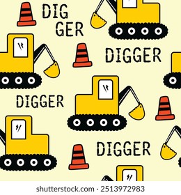 seamless pattern digger build construction