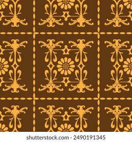 Seamless pattern, digital art Simple shape, brown color, used as a background in various designs. For a wide range of products such as tiles, clothing, bags, phone cases, curtains and blankets.