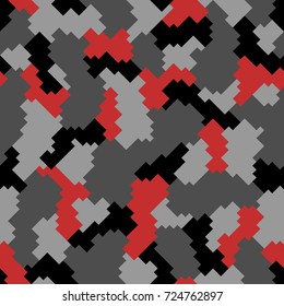 Seamless pattern with digital camouflage. Modern fashion vector trendy camo design.