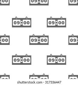 Seamless Pattern With Digital Clock