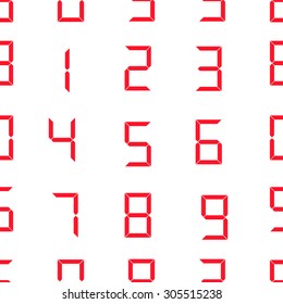 seamless pattern with digital number