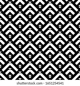 Seamless pattern. Digital paper, textile print, web design, abstract. Triangles, figures ornament. Ethnic motif. Forms background. Triangular shapes, curves wallpaper. Geometric backdrop. Vector art.
