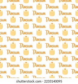 Seamless pattern with Dimsum, for decoration