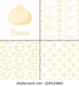Seamless pattern with Dimsum, for decoration