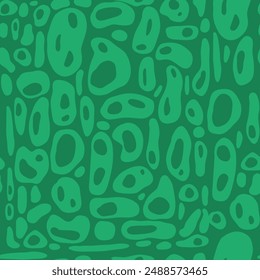 Seamless pattern of dinosaur or snake skin in green color