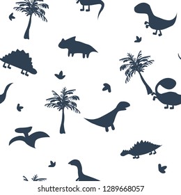 seamless pattern with dinosaurs