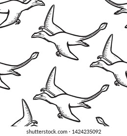 Seamless pattern with dinosaurs.  Vector illustration, design of wild animals, reptiles, for printing on fabric, clothing, packaging paper, bedding, printing, postcards. Cute baby background.