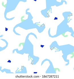 seamless pattern with dinosaurus vector illustration. Creative vector childish background for fabric, textile, nursery wallpaper.