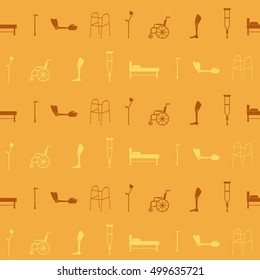 Seamless pattern with disabled icons for your design