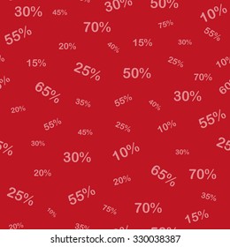 Seamless pattern of discounts for sales