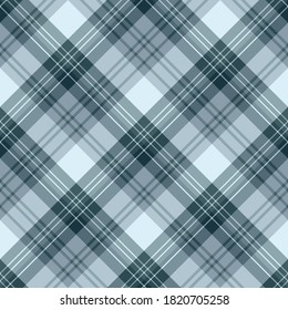 Seamless pattern in discreet blue colors for plaid, fabric, textile, clothes, tablecloth and other things. Vector image. 