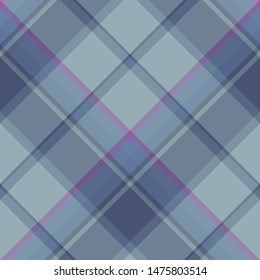 Seamless pattern in discreet dark blue and violet colors for plaid, fabric, textile, clothes, tablecloth and other things. Vector image. 2