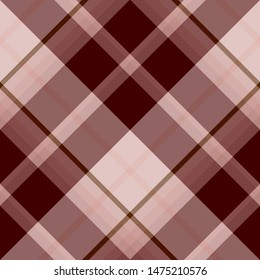 Seamless pattern in discreet light pink and vinous colors for plaid, fabric, textile, clothes, tablecloth and other things. Vector image. 2
