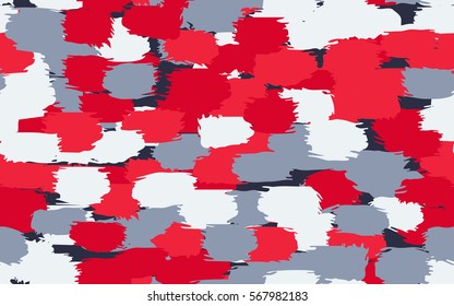 Seamless pattern. Disorderly brush strokes. Random spot. Chaos of colors. Fashion camouflage.