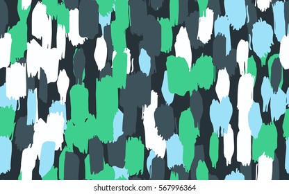Seamless pattern. Disorderly brush strokes. Random spot. Chaos of colors. Fashion camouflage.