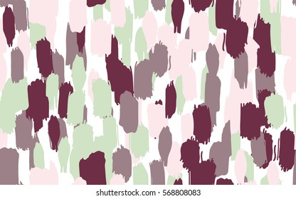 Seamless pattern. Disorderly brush strokes. Random spot. Chaos of colors. Fashion camouflage.