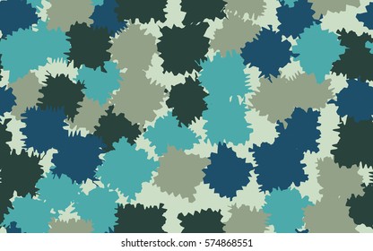Seamless pattern. Disorderly patches. Chaos of colors. Fashion camouflage.