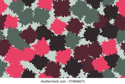 Seamless pattern. Disorderly patches. Chaos of colors. Fashion camouflage.