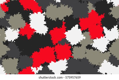 Seamless pattern. Disorderly patches. Chaos of colors. Fashion camouflage.