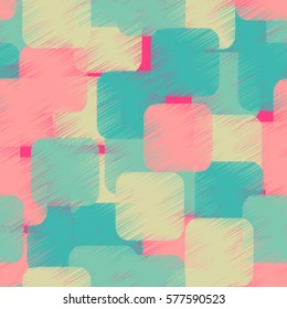 Seamless pattern. Disorderly patches. Chaos of colors. Fashion camouflage.