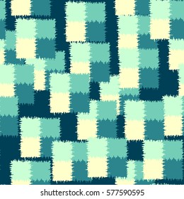 Seamless pattern. Disorderly patches. Chaos of colors. Fashion camouflage.