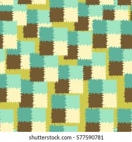Seamless pattern. Disorderly patches. Chaos of colors. Fashion camouflage.