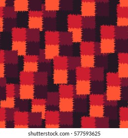 Seamless pattern. Disorderly patches. Chaos of colors. Fashion camouflage.