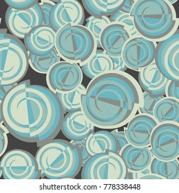 Seamless pattern of divided curls.