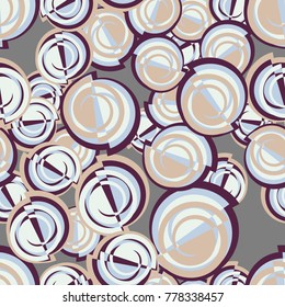 Seamless pattern of divided curls.