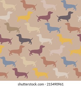 Seamless pattern with dog