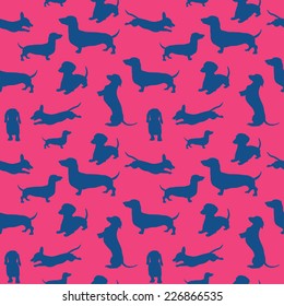 Seamless pattern with dog