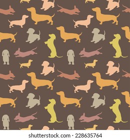 Seamless pattern with dog