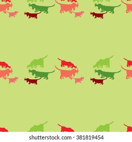 Seamless pattern with a dog