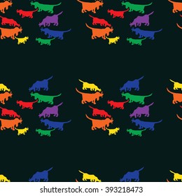 Seamless pattern with a dog