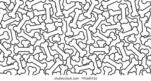 Seamless pattern Dog Bone bulldog vector puppy wallpaper background isolated white