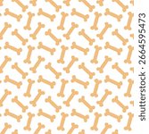 Seamless pattern with dog bone snack.

 Repeating background of pet food treat.

