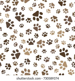 seamless pattern with dog footprints